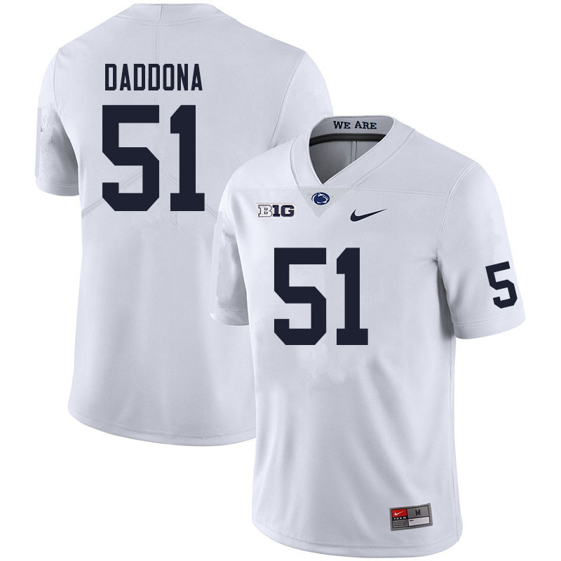 NCAA Nike Men's Penn State Nittany Lions Dalton Daddona #51 College Football Authentic White Stitched Jersey AGN4398NM